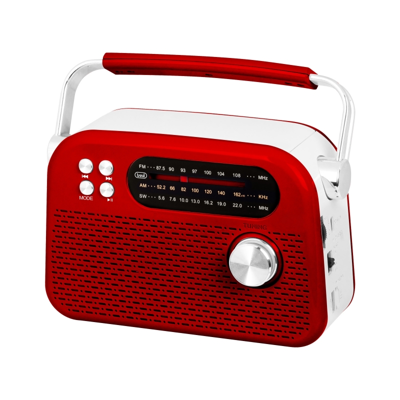 Trevi Radio Wireless Portatile Multibanda USB Micro SD RDA 70 BR Rosso