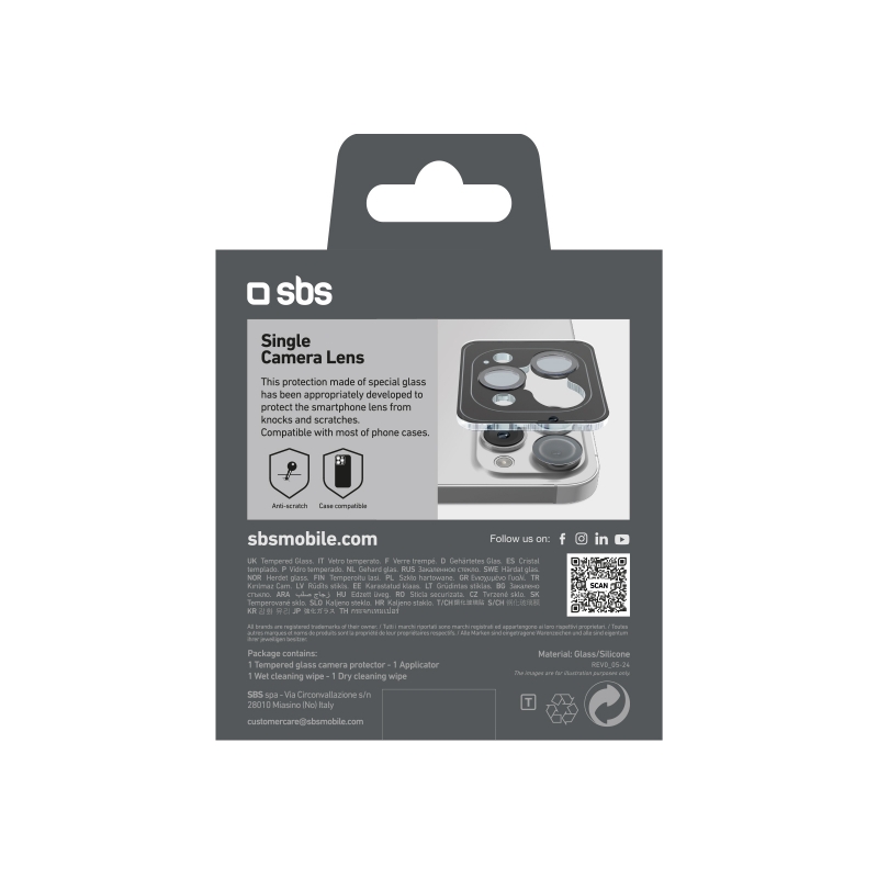 SBS TESINCAMGLIP16PK Display- Rückseitenschutz für Smartphones Kameraobjektivschutz Apple 1 Stück(e)