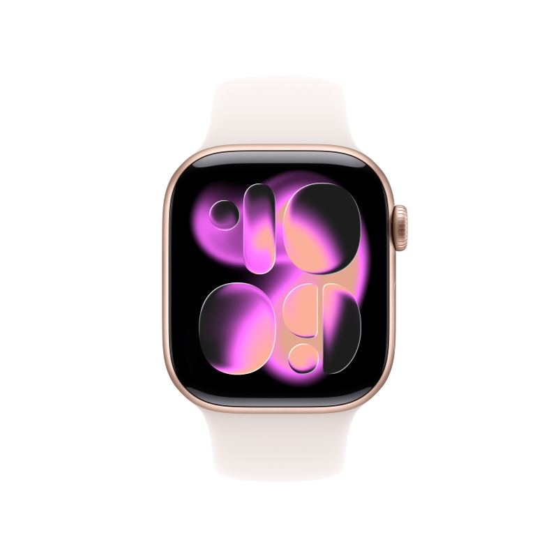 Apple Watch Series 11 GPS 42mm Cassa Alluminio Oro Rosa con Band Rosa Fard - M L