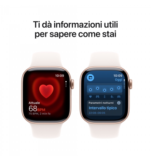 Apple Watch Series 11 OLED 42 mm Numérique 374 x 446 pixels Écran tactile Or rose Wifi GPS (satellite)