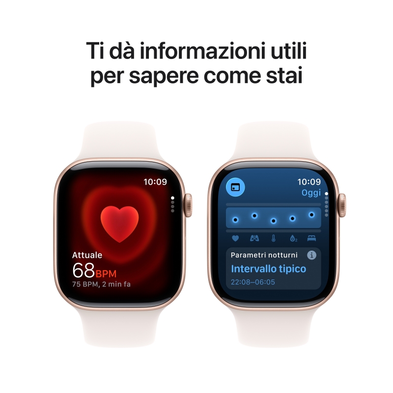 Apple Watch Series 11 GPS 46mm Rose Gold Aluminium Case with Light Blush Sport Band - M L