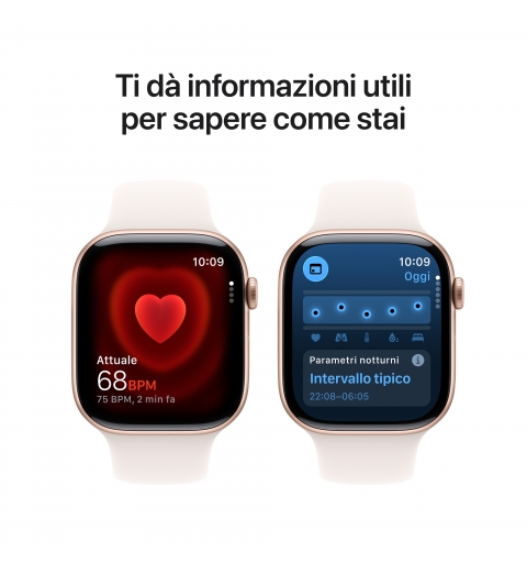 Apple Watch Series 11 GPS 46mm Rose Gold Aluminium Case with Light Blush Sport Band - M L
