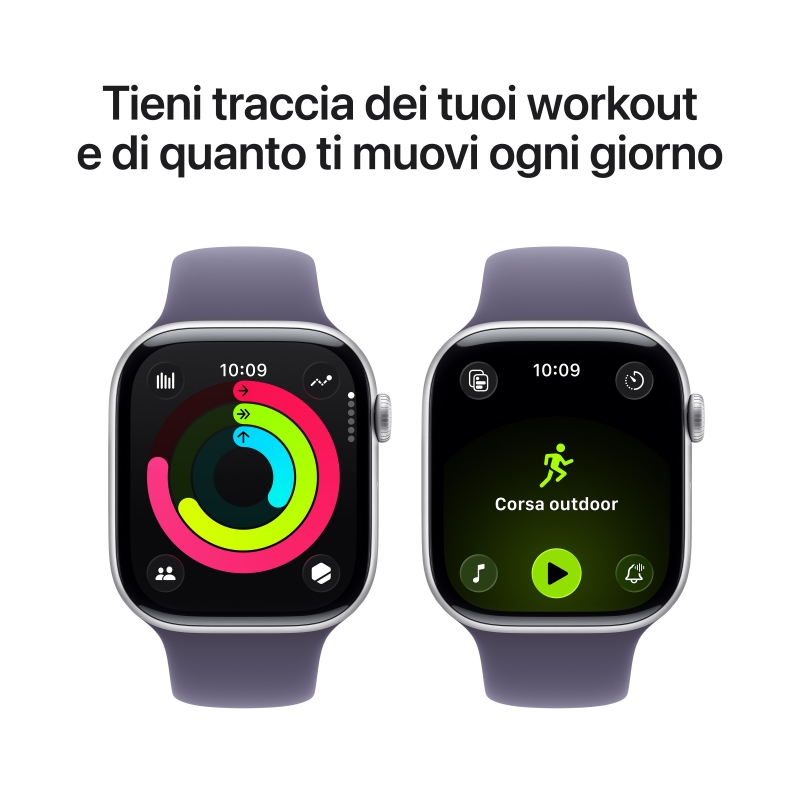 Apple Watch Series 11 OLED 46 mm Numérique 416 x 496 pixels Écran tactile Argent Wifi GPS (satellite)
