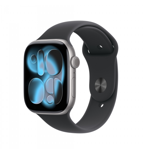 Apple Watch Series 11 GPS 46mm Space Grey Aluminium Case with Black Sport Band - M L