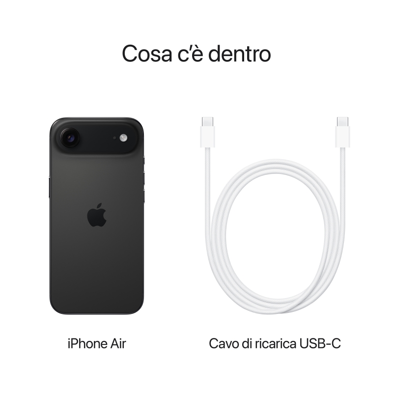 Apple iPhone Air 16,5 cm (6.5") Dual-SIM iOS 26 5G USB Typ-C 256 GB Schwarz