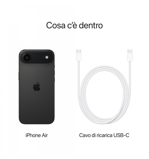 Apple iPhone Air 16,5 cm (6.5") Dual-SIM iOS 26 5G USB Typ-C 256 GB Schwarz