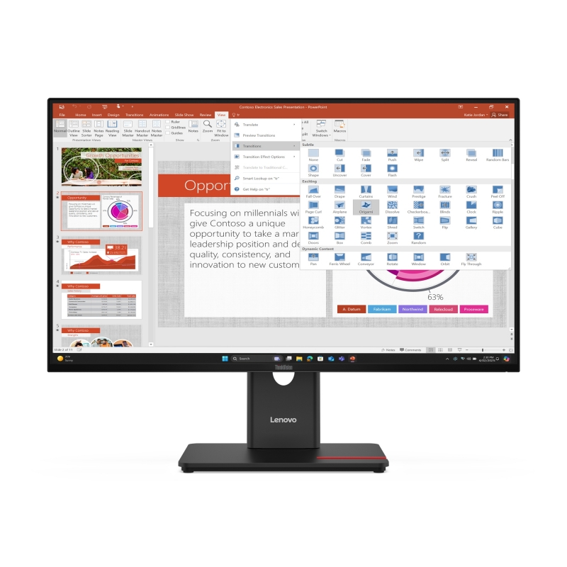 Lenovo ThinkVision T27-40 LED display 68,6 cm (27") 1920 x 1080 Pixel Full HD Schwarz