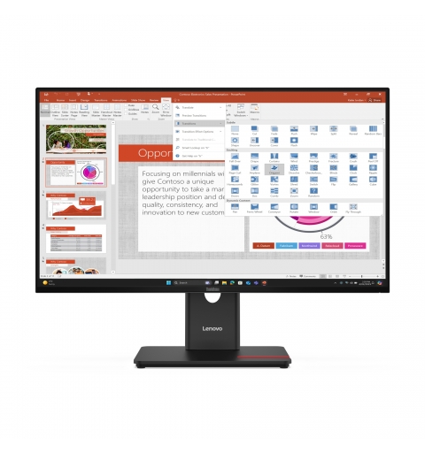 Lenovo ThinkVision T27-40 LED display 68,6 cm (27") 1920 x 1080 pixels Full HD Noir