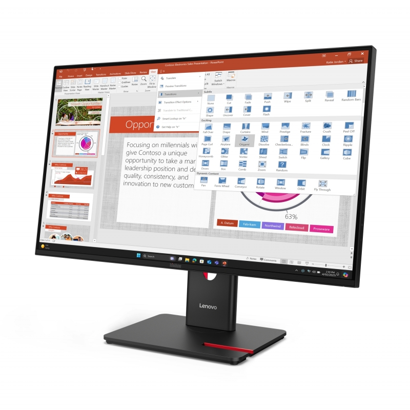 Lenovo ThinkVision T27-40 LED display 68,6 cm (27") 1920 x 1080 pixels Full HD Noir