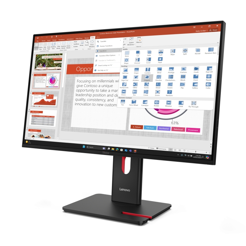 Lenovo ThinkVision T27-40 LED display 68,6 cm (27") 1920 x 1080 pixels Full HD Noir