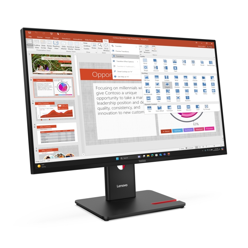 Lenovo ThinkVision T27-40 LED display 68,6 cm (27") 1920 x 1080 pixels Full HD Noir