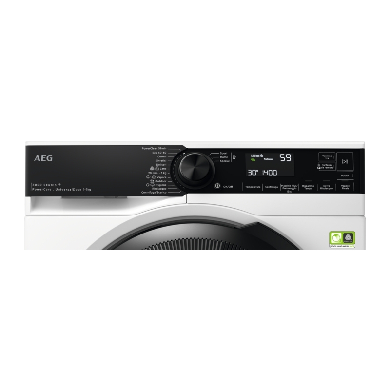 AEG LR8H94GBY washing machine Front-load 9 kg 1400 RPM White