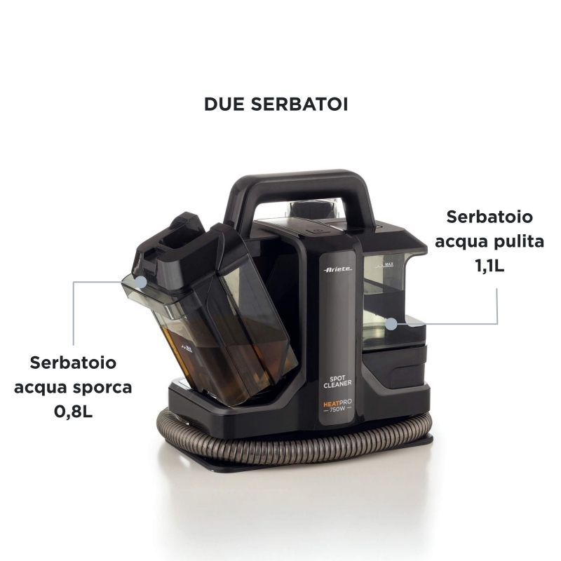 Ariete 2482 00 carpet cleaning machine Handheld Deep interim Black