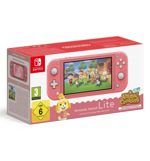 Nintendo Switch Lite Animal Crossing videoconsola portátil 14 cm (5.5") 32 GB Pantalla táctil Wifi Coral