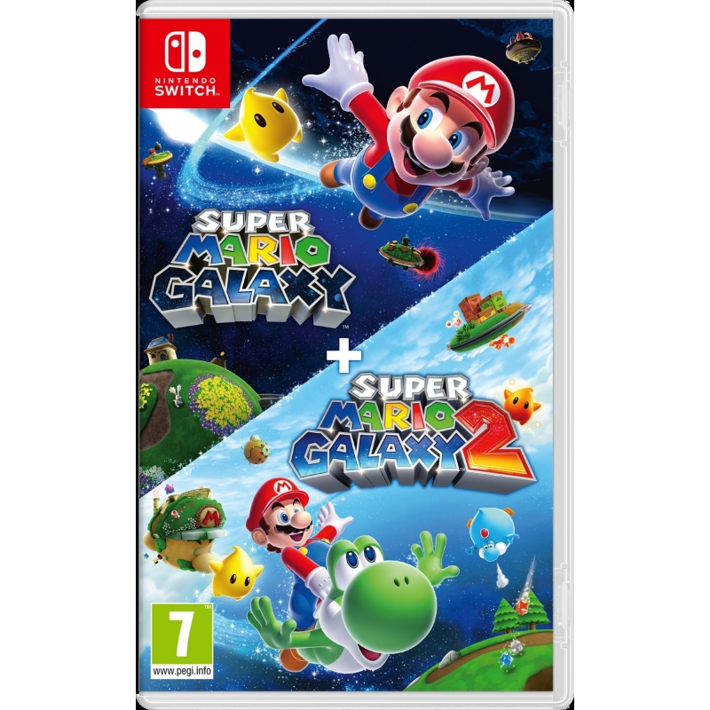 Nintendo Super Mario Galaxy + Super Mario Galaxy 2 Allemand, Néerlandais, Anglais, Espagnol, Français, Italien, Japonais,