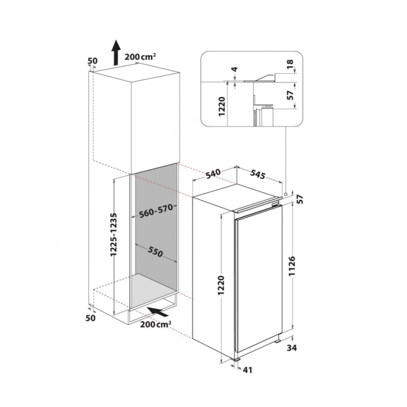 Indesit SZ 12 A2D I 2 nevera combi Integrado 189 L E Acero inoxidable