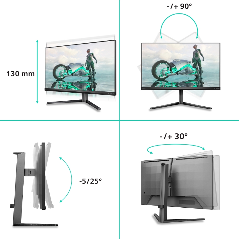 Philips Evnia 3000 27M2N3800A 00 pantalla para PC 68,6 cm (27") 3840 x 2160 Pixeles 4K Ultra HD LCD Gris