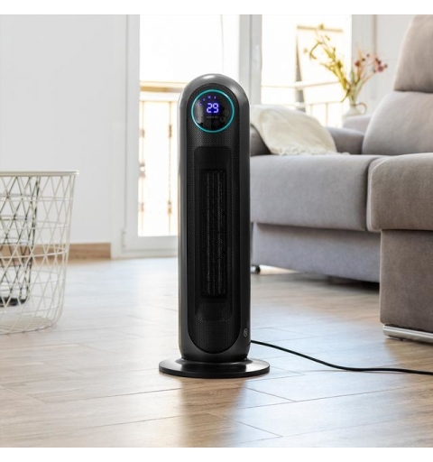 Cecotec 05826 calefactor eléctrico Interior Negro, Acero inoxidable 2200 W Ventilador eléctrico