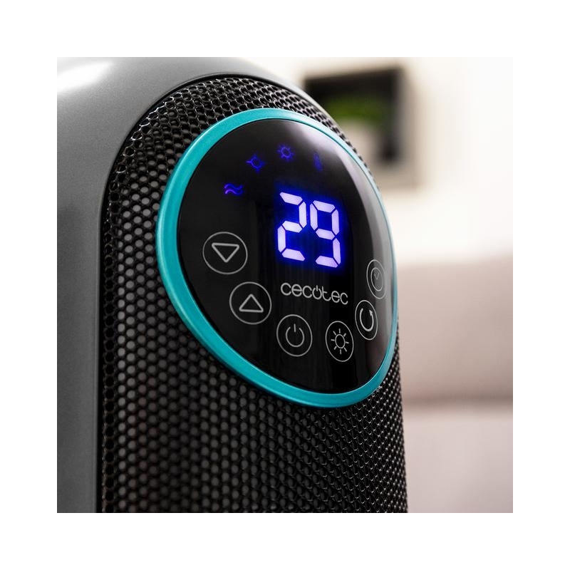 Cecotec 05826 calefactor eléctrico Interior Negro, Acero inoxidable 2200 W Ventilador eléctrico
