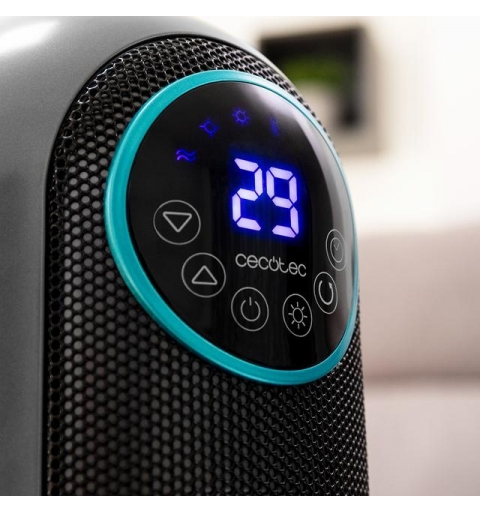 Cecotec 05826 calefactor eléctrico Interior Negro, Acero inoxidable 2200 W Ventilador eléctrico