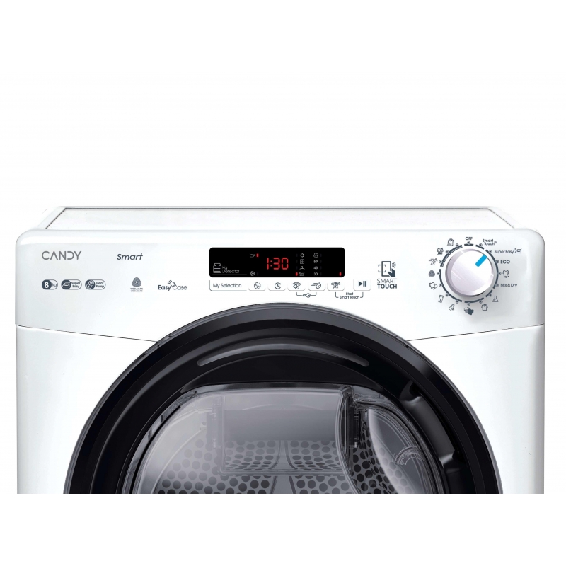 Candy Smart CS EH8N1DBE-S asciugatrice Libera installazione Caricamento frontale 8 kg Bianco