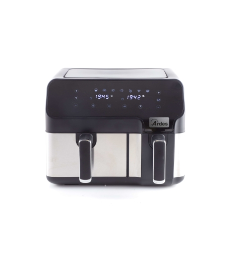 Ardes ARFRYA03D freidora Doble 9 L Independiente Freidora de aire caliente Negro, Acero inoxidable
