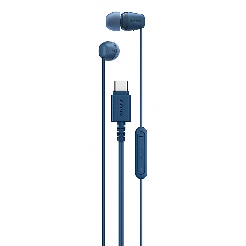 Sony IER-EX15C Kopfhörer Kabelgebunden im Ohr Anrufe Musik USB Typ-C Blau