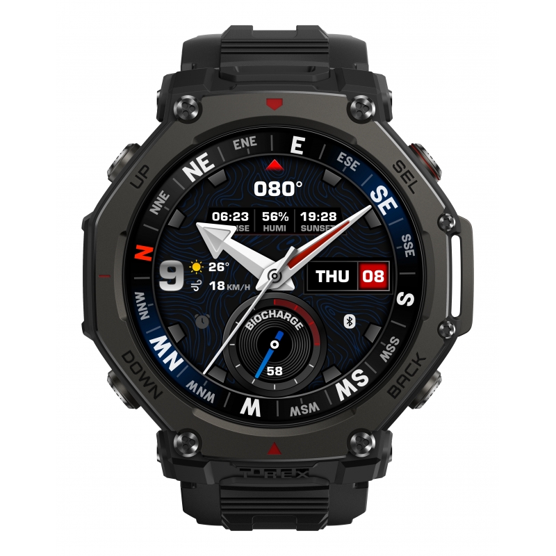 Amazfit T-Rex 3 Pro 3,81 cm (1.5") AMOLED 48 mm Digital Touchscreen Schwarz GPS