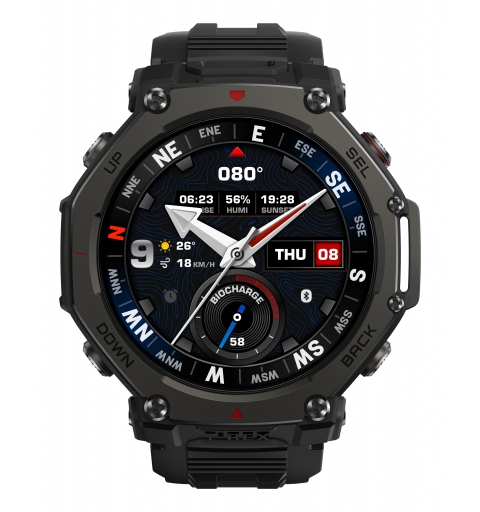 Amazfit T-Rex 3 Pro 3,81 cm (1.5") AMOLED 48 mm Numérique Écran tactile Noir GPS (satellite)