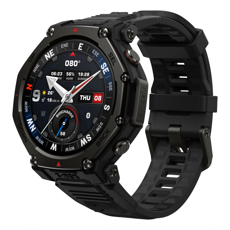 Amazfit T-Rex 3 Pro 3,81 cm (1.5") AMOLED 48 mm Digital Touchscreen Schwarz GPS