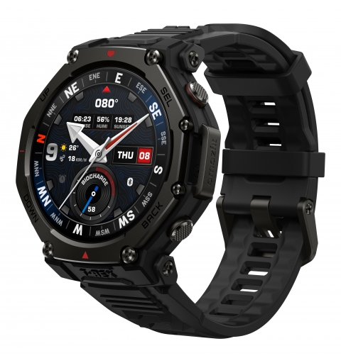 Amazfit T-Rex 3 Pro 3,81 cm (1.5") AMOLED 48 mm Numérique Écran tactile Noir GPS (satellite)