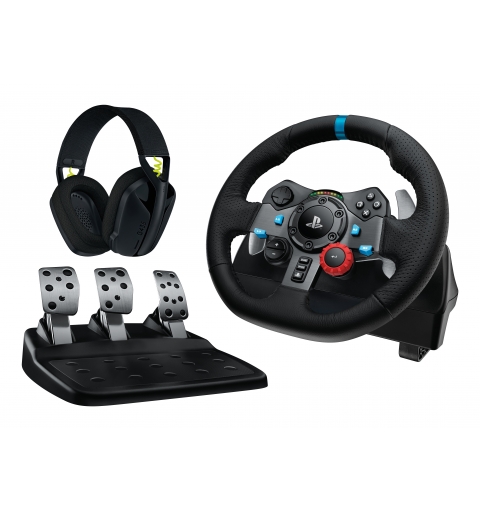 Logitech G 991-000539 accessoire de jeux vidéo Aluminium, Noir USB Volant + pédales + écouteurs PC, PlayStation 4, PlayStation