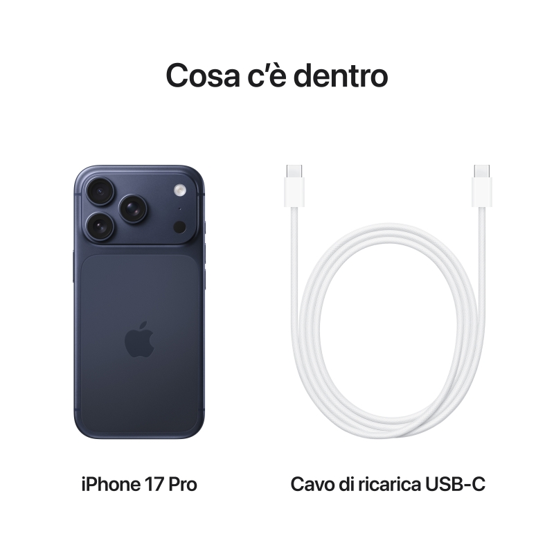 Apple iPhone 17 Pro 16 cm (6.3") Double SIM iOS 26 5G USB Type-C 256 Go Bleu