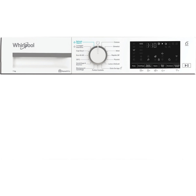 Whirlpool WAM 762W IT lavadora Carga frontal 7 kg 1200 RPM Blanco