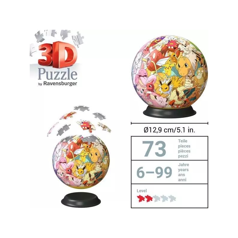 Ravensburger 3D Puzzle Ball Pokémon - Kanto Region