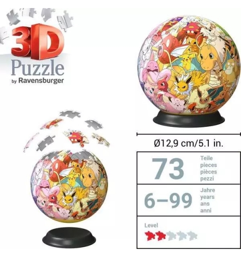 Ravensburger 3D Puzzle Ball Pokémon - Kanto Region