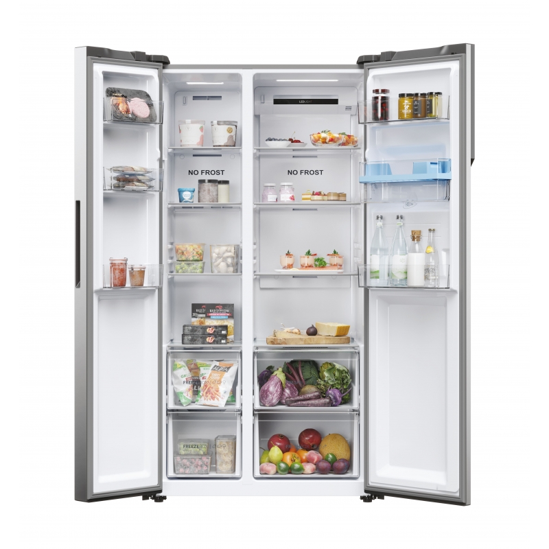 Haier SBS 90 Serie 5 HSR5918DWMP frigo américain Pose libre 521 L D Platine, Acier inoxydable