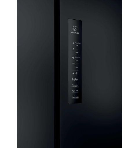 Haier HCR39F19ENPT side-by-side refrigerator Freestanding 646 L E Black
