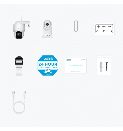 Reolink Argus Series B430 - 5MP Outdoor Wi-Fi Camera, Pan & Tilt, Person Vehicle Animal Detection, Color Night Vision