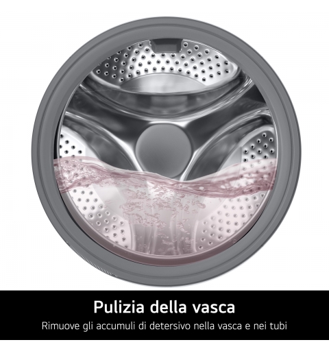 LG F4NA1009NWK Lavatrice 9kg, Classe A, 1400 giri, Programma igiene con vapore, Top rimovibile, White
