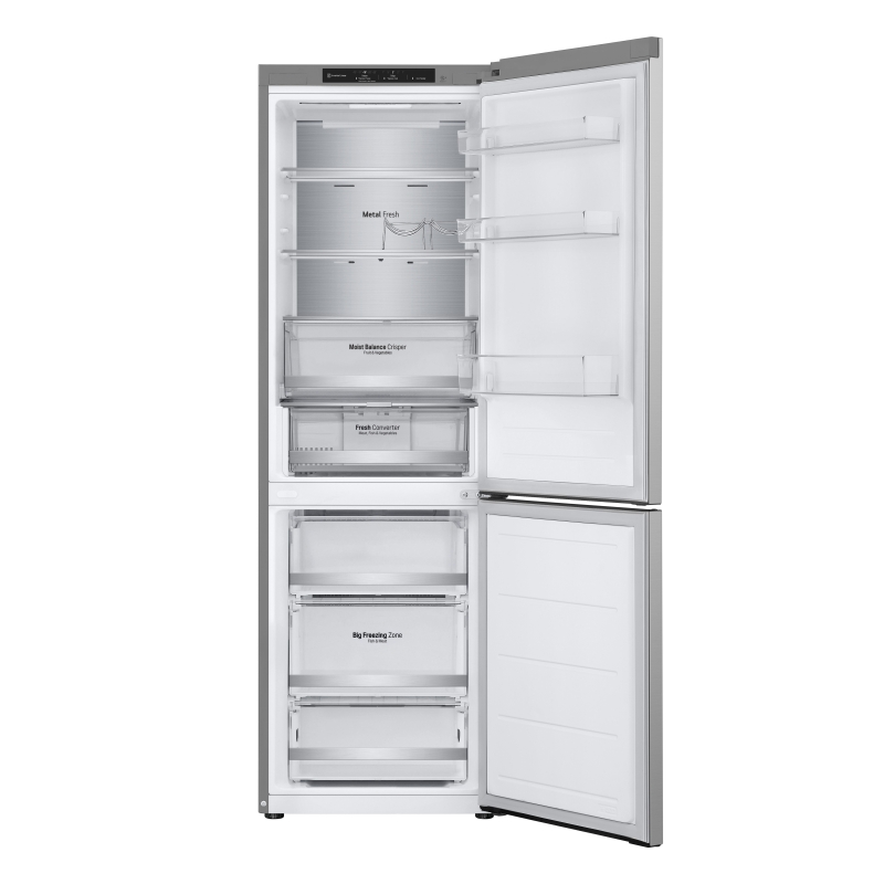 LG GBV5140DPY Frigorifero combinato, Classe D, 344L, Fresh Converter, Porte piatte, Argento