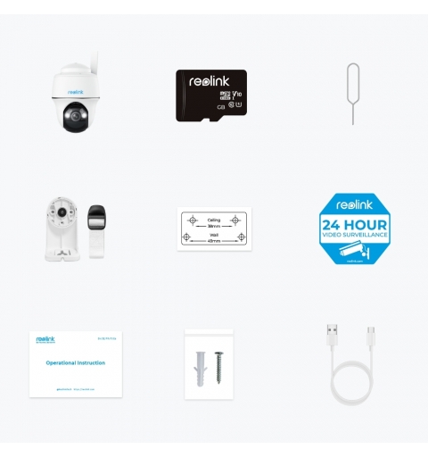 Reolink Go Series G430 - 5MP Outdoor Battery Camera, 4G LTE Network, Person Vehicle Animal Detection, 355° Pan & 140° Tilt