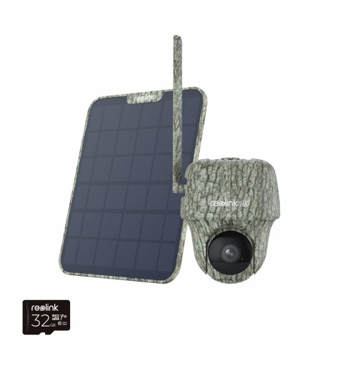 Reolink Go Series G450 with Solar Panel 2 - 4K 4G LTE PT Wildlife Cam, Animal Detection & Recognition, 360° View, 32GB microSD