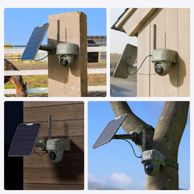 Reolink Go Series G450 with Solar Panel 2 - 4K 4G LTE PT Wildlife Cam, Animal Detection & Recognition, 360° View, 32GB microSD