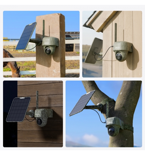 Reolink Go Series G450 with Solar Panel 2 - 4K 4G LTE PT Wildlife Cam, Animal Detection & Recognition, 360° View, 32GB microSD