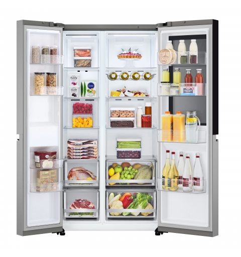 LG InstaView GSVV80PYLL frigo américain Pose libre 655 L E Argent