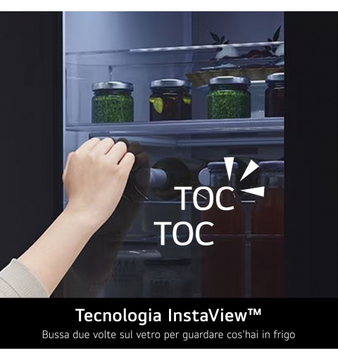 LG InstaView GSVV80PYLL frigorifero side-by-side Libera installazione 655 L E Argento