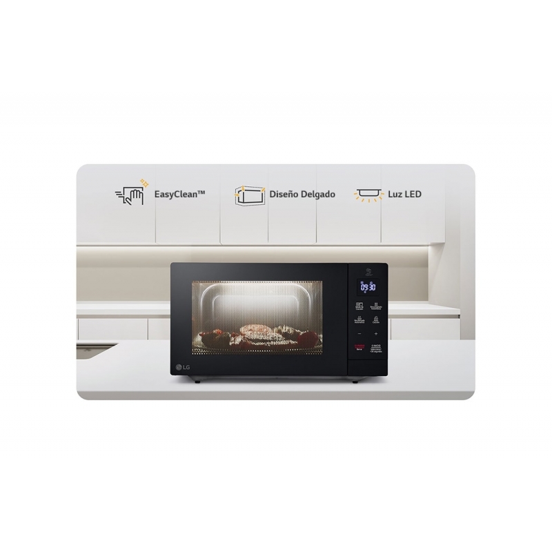 LG MH7032JAS Nero Microonde con grill Superficie piana 30 L 900 W