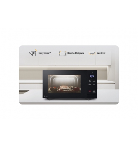 LG MH7032JAS Nero Microonde con grill Superficie piana 30 L 900 W