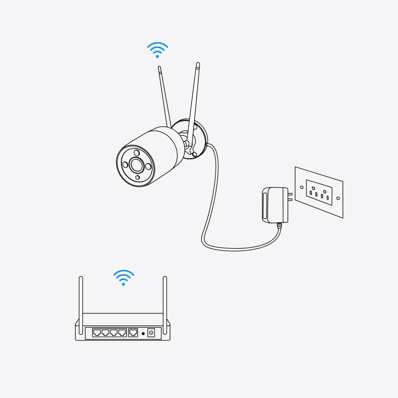 Reolink W320 - 5MP Outdoor Security Camera, 2.4 5 GHz Wi-Fi, Person Vehicle Animal Detection, 100ft Night Vision